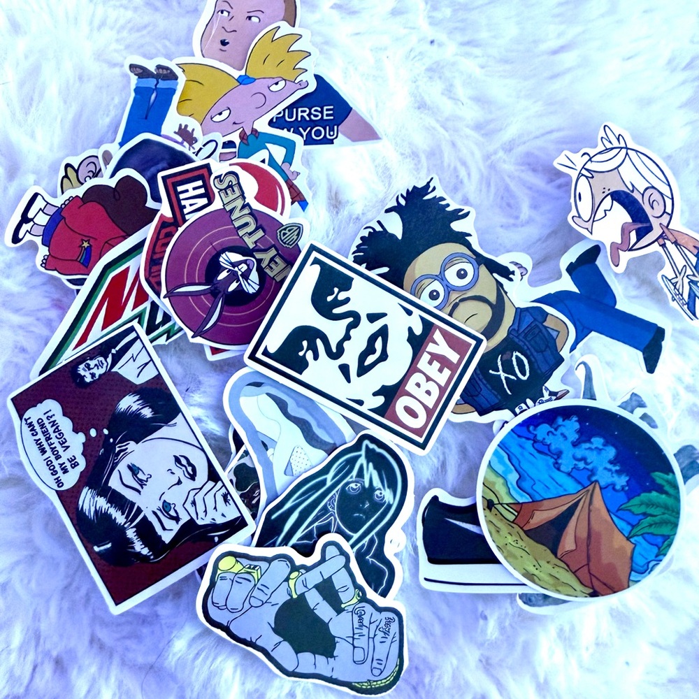 Colorful Cartoon and Graphic Stickers x20